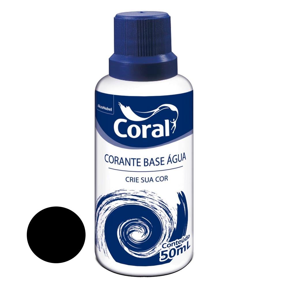 imagem de Bisnaga cor Preta Coral 50ml