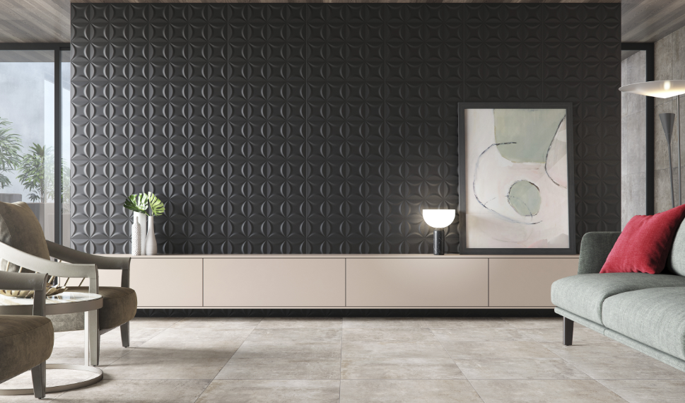 imagem de Porcelanato 62x62 Extra 3D Moscou Nero